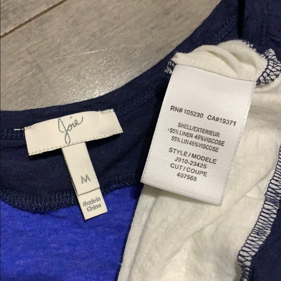 Joie Linen Blend Short Sleeve Tee - Medium - Picture 4 of 4